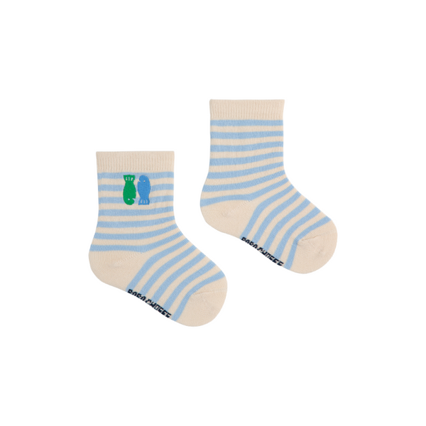 bobo choses lucky fish short baby socks beige