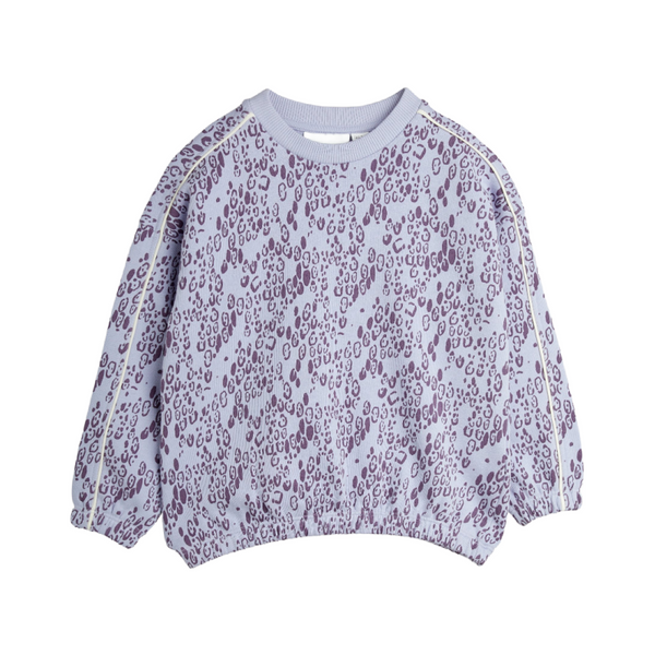 mini rodini mini leopard aop sweatshirt purple