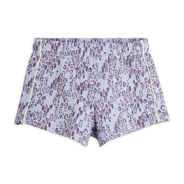 mini rodini mini leopard aop sweatshorts purple