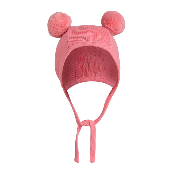 mini rodini fine knit baby hat pink