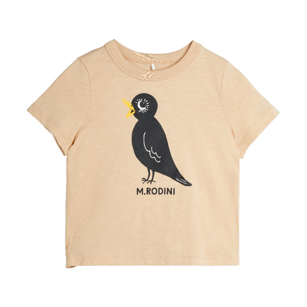 mini rodini blackbird sp ss tee beige