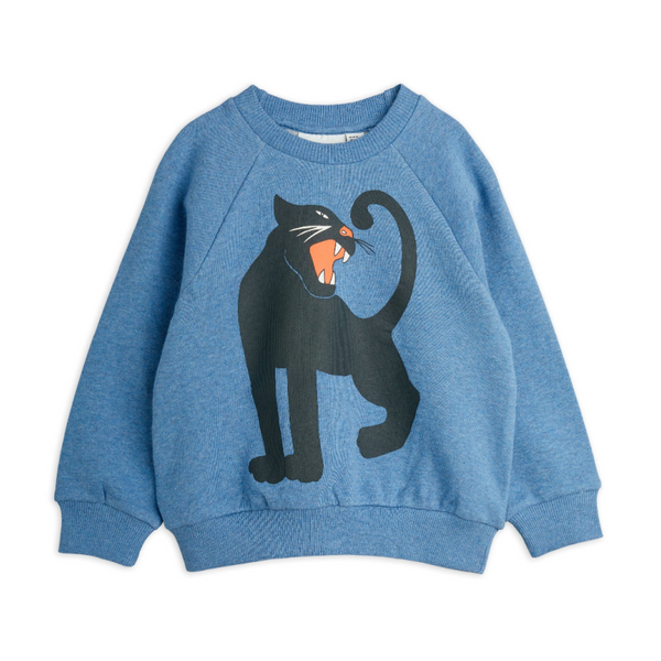 mini rodini panther sp melange sweatshirt blue