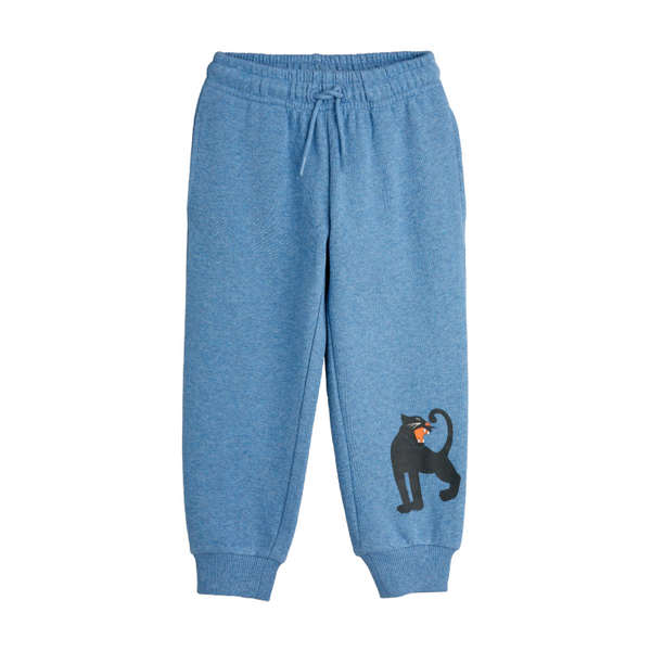 mini rodini panther sp melange sweatpants blue