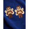 mini rodini bees emb terry baby sweatshirt blue