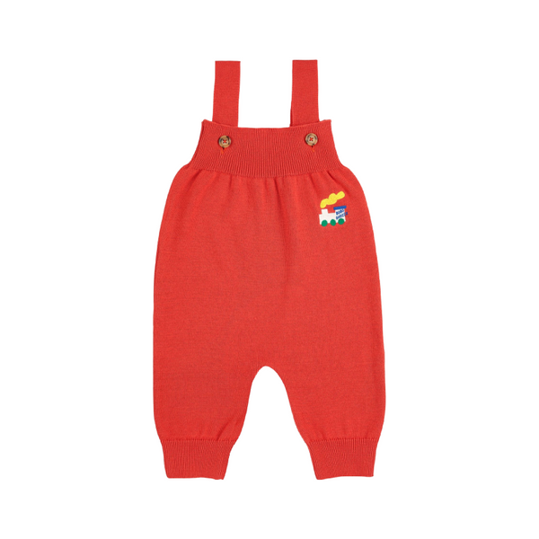 bobo choses bobo choo choo knitted overall red