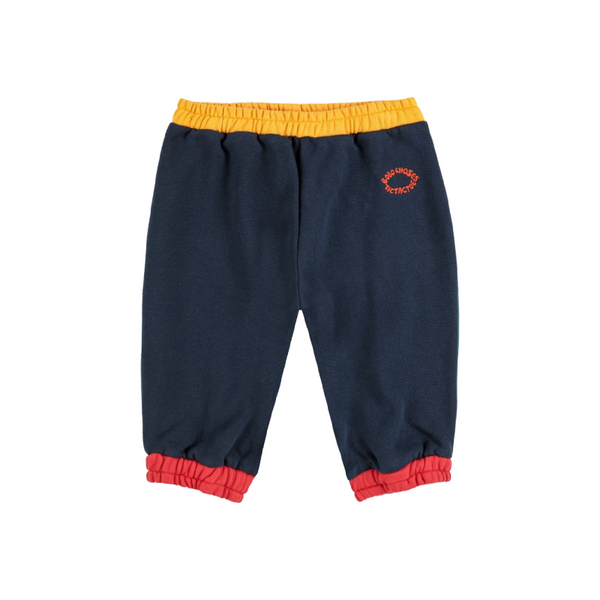 bobo choses color block baby jogging pants navy blue