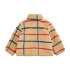 bobo choses stripe color sheepskin baby jacket offwhite