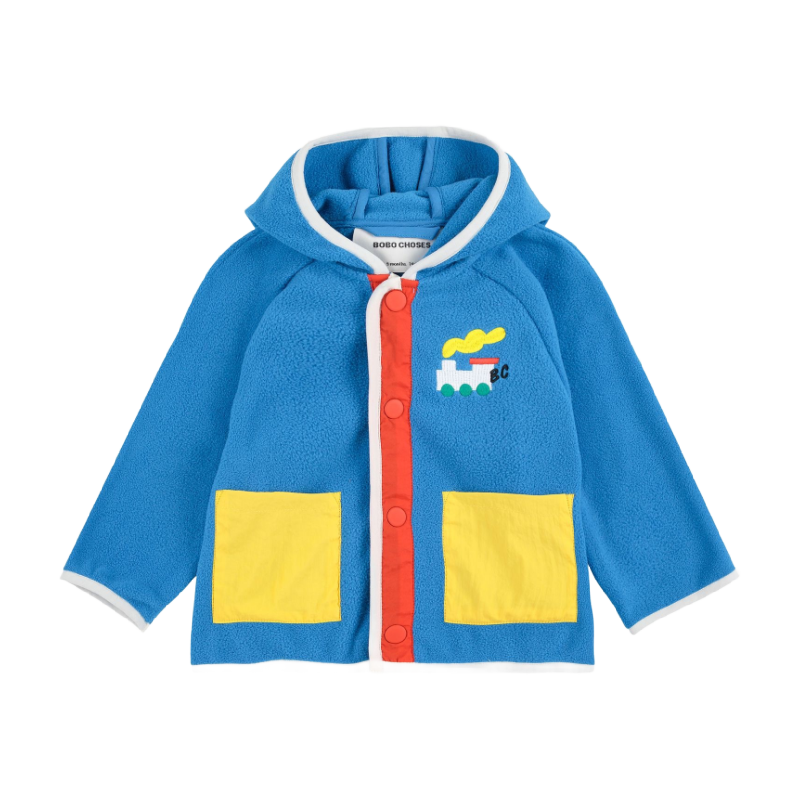 bobo choses bobo choo choo polar fleece baby jacket blue