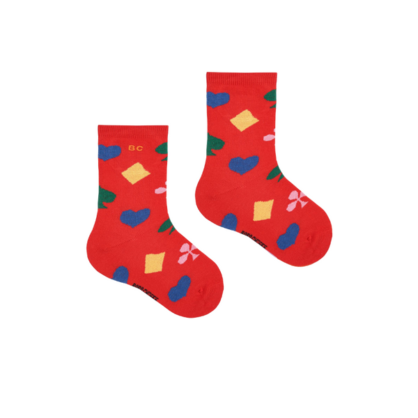 bobo choses joker all over long baby socks red