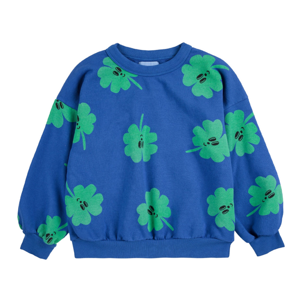 bobo choses lucky clover all over sweatshirt blue