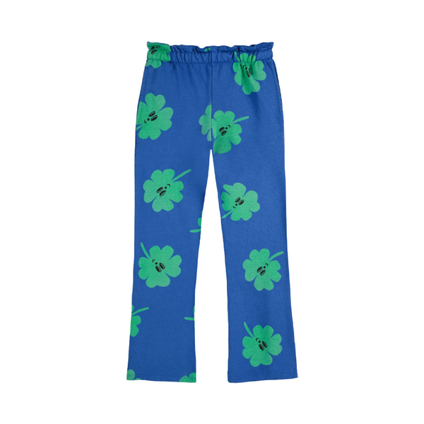 bobo choses lucky clover all over flare jogging pants blue