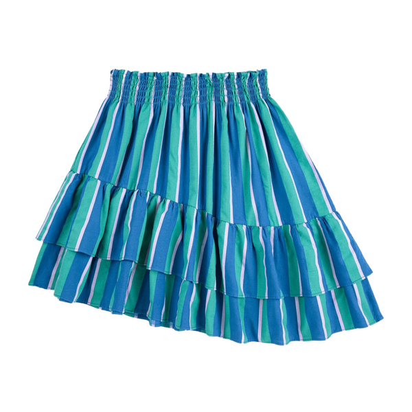 bobo choses striped woven midi skirt blue