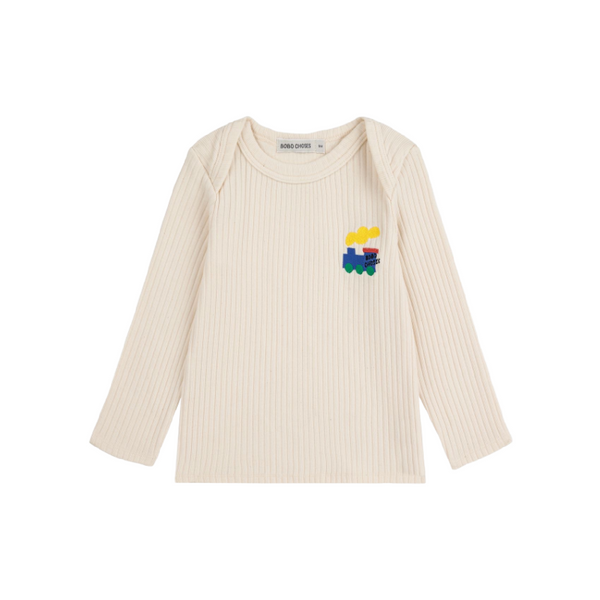 bobo choses bobo choo choo long sleeve baby t-shirt white