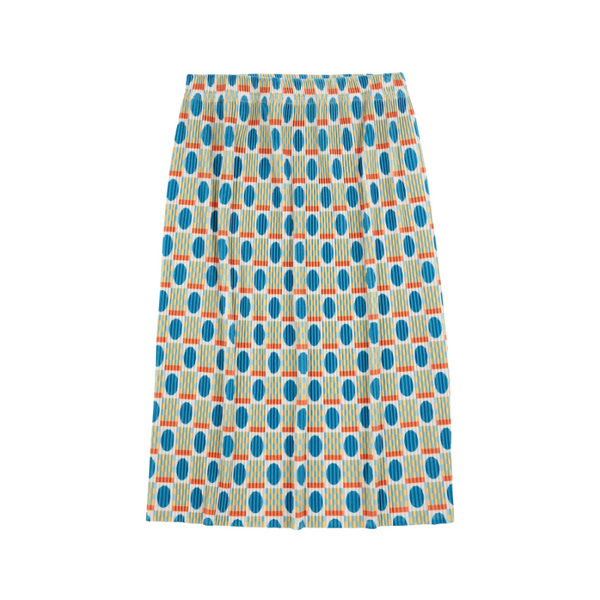 bobo choses geometric pencil pleated skirt offwhite