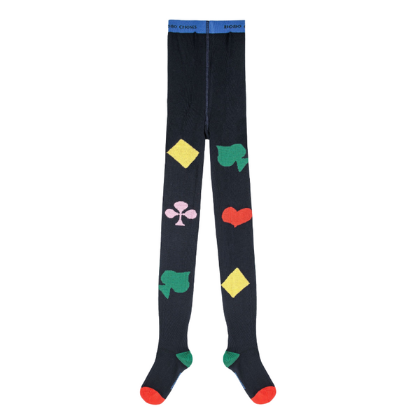 bobo choses bobo joker tights midnight blue