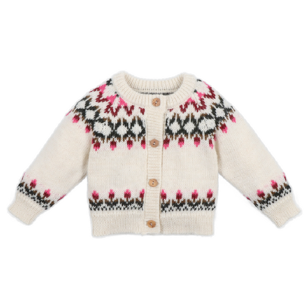 the new society wendy baby cardigan moonlight white