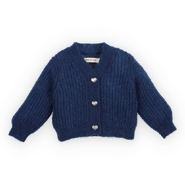 the new society lina baby cardigan infinite navy