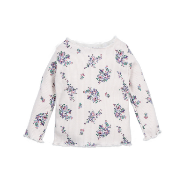the new society tns rib baby tee emma print