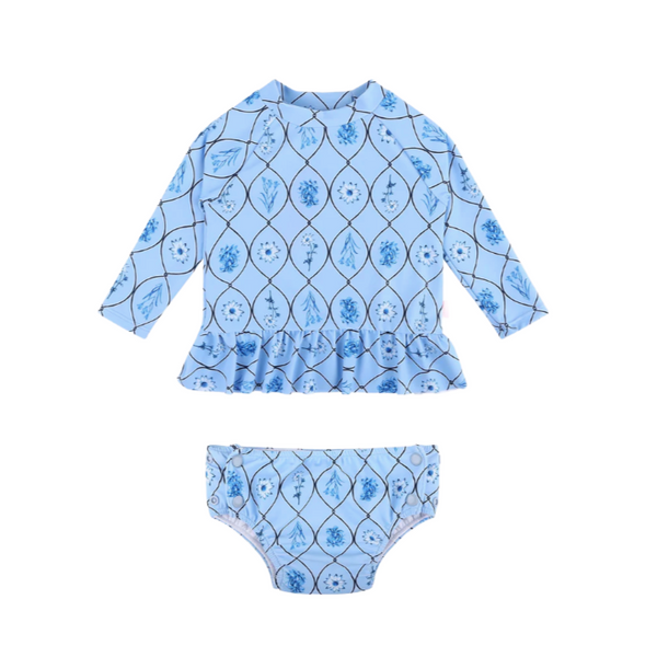 seafolly marbella baby rashie swim set