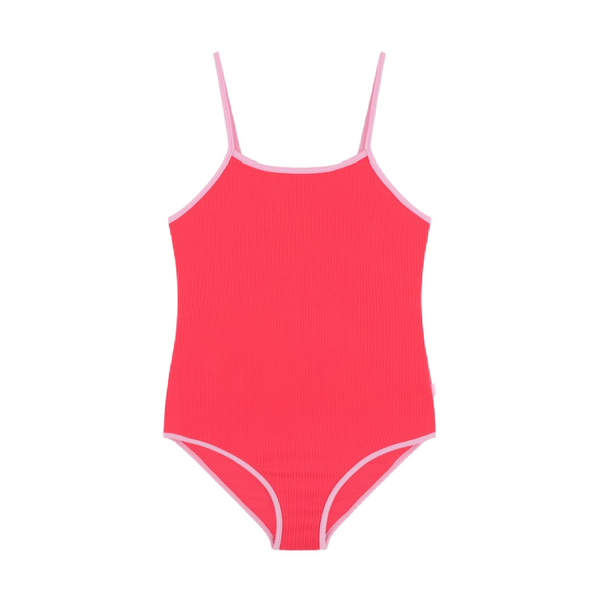 seafolly textured contrast swimsuit snapdragon