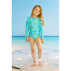 seafolly isla frill swim paddlesuit palm blue