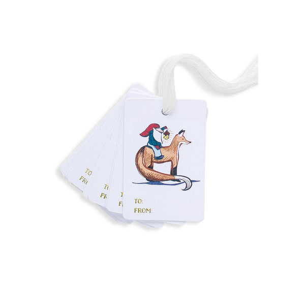 gnome and fox gift tags set
