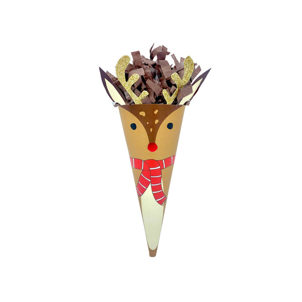christmas reindeer surprise cone
