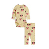 mini rodini doggies aop baby set yellow
