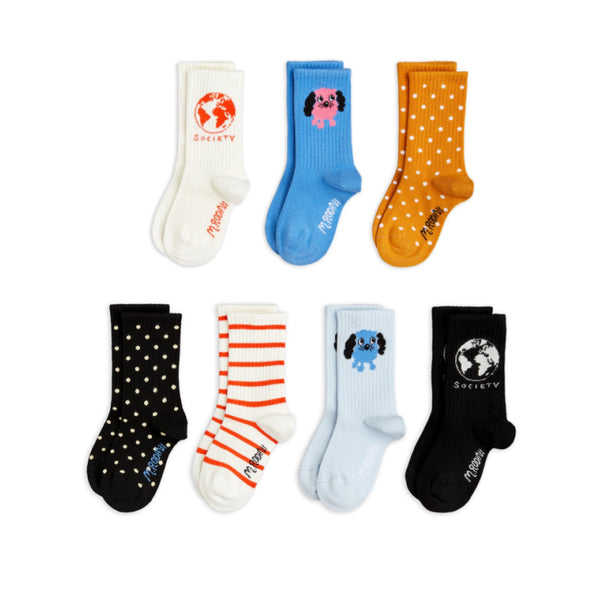 mini rodini doggie 7-pack socks