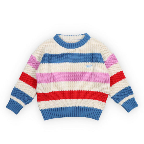 the new society celiosa sweater iris whisper stripes