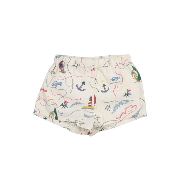 the new society clove baby shorts clove print