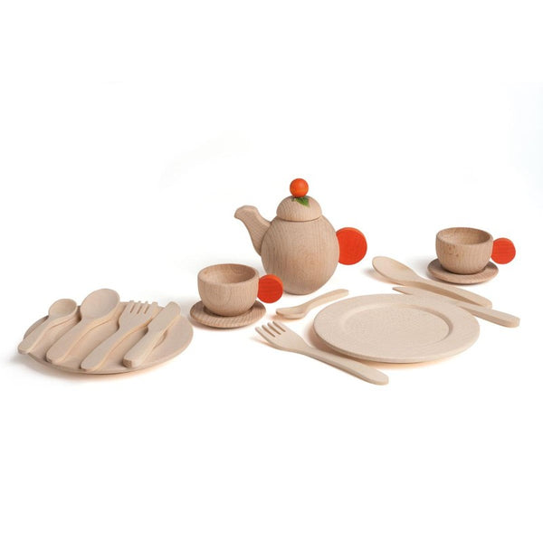 erzi tableware play set natural