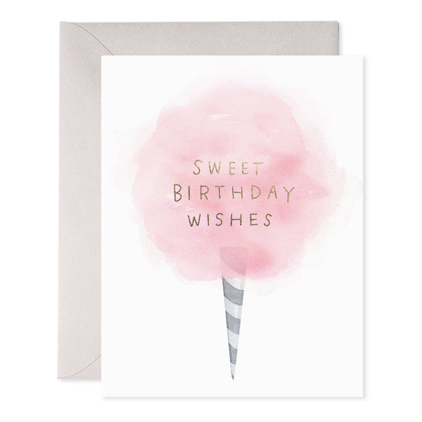 cotton candy birthday greeting card