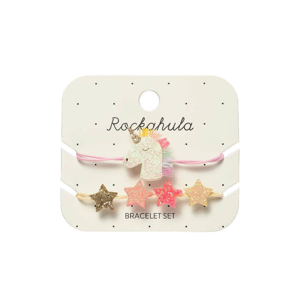 rainbow unicorn bracelet set