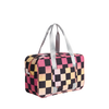state bags rockaway kids duffel pink checkerboard