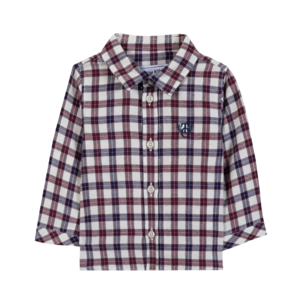 tartine et chocolat tartan shirt burgundy