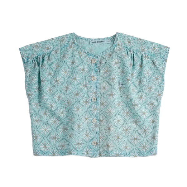 bobo choses daisy mosaic all over top blue