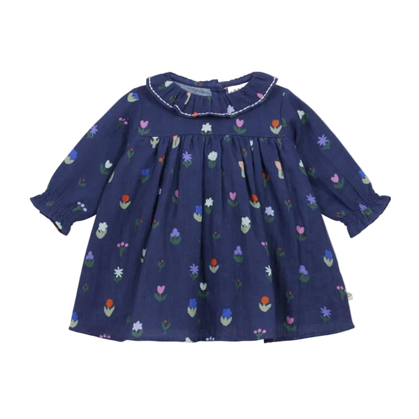 arsene & les pipelettes floral dress baby blue