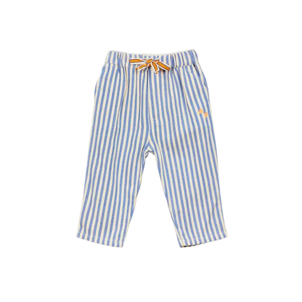 arsene & les pipelettes striped baby pants cobalt