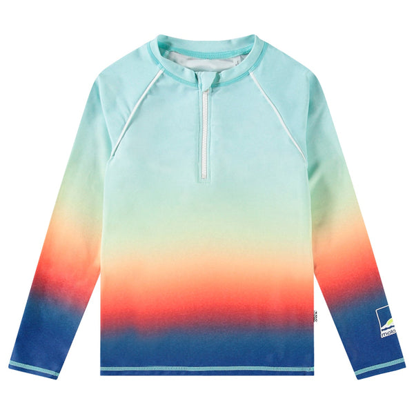 molo noble long sleeve rashguard blue fade