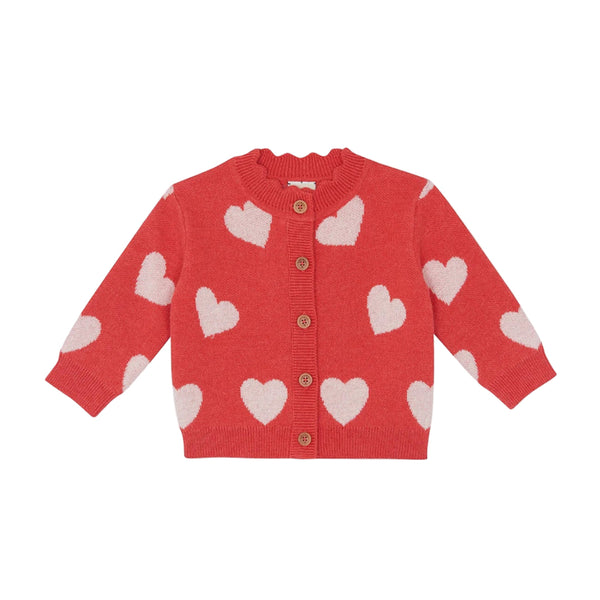 bonton mina baby cardigan rose faroe