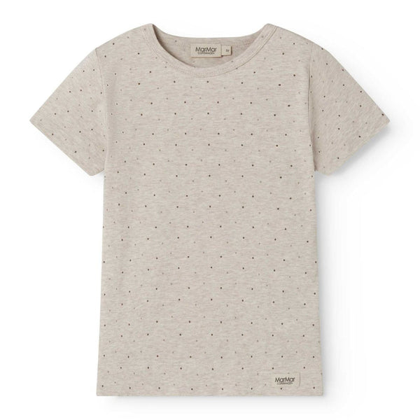 marmar copenhagen tago short sleeve tee beige melange dot