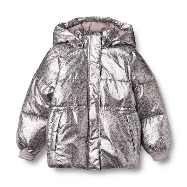 wheat eli puffer parka silver flower meadow