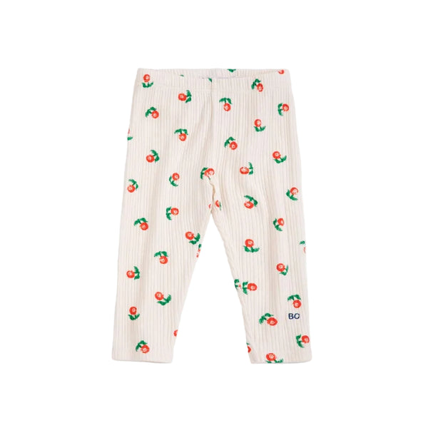 bobo choses stamp bloom all over baby legging off white