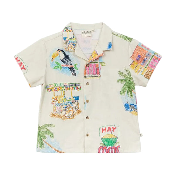 arsene & les pipelettes cocos frios shirt ecru