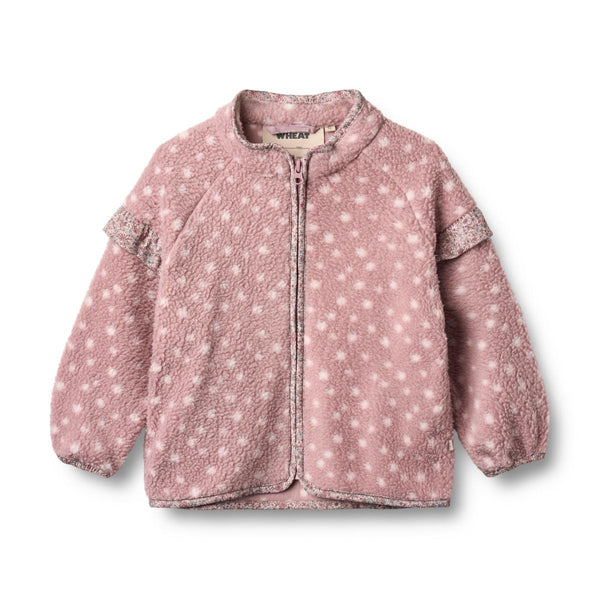 wheat ellena fleece jacket rosewood dots