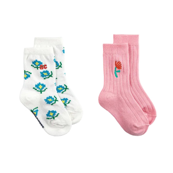 bobo choses flower short baby socks 2-pack