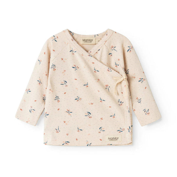 marmar copenhagen tut wrap long sleeve baby top roses