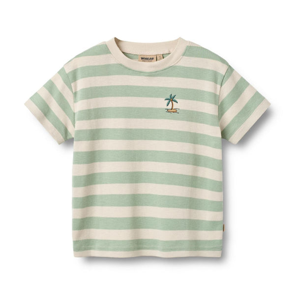 wheat liam t-shirt mint stripe