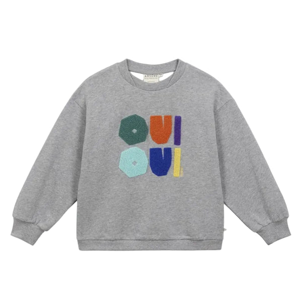 arsene & les pipelettes oui oiu sweatshirt grey